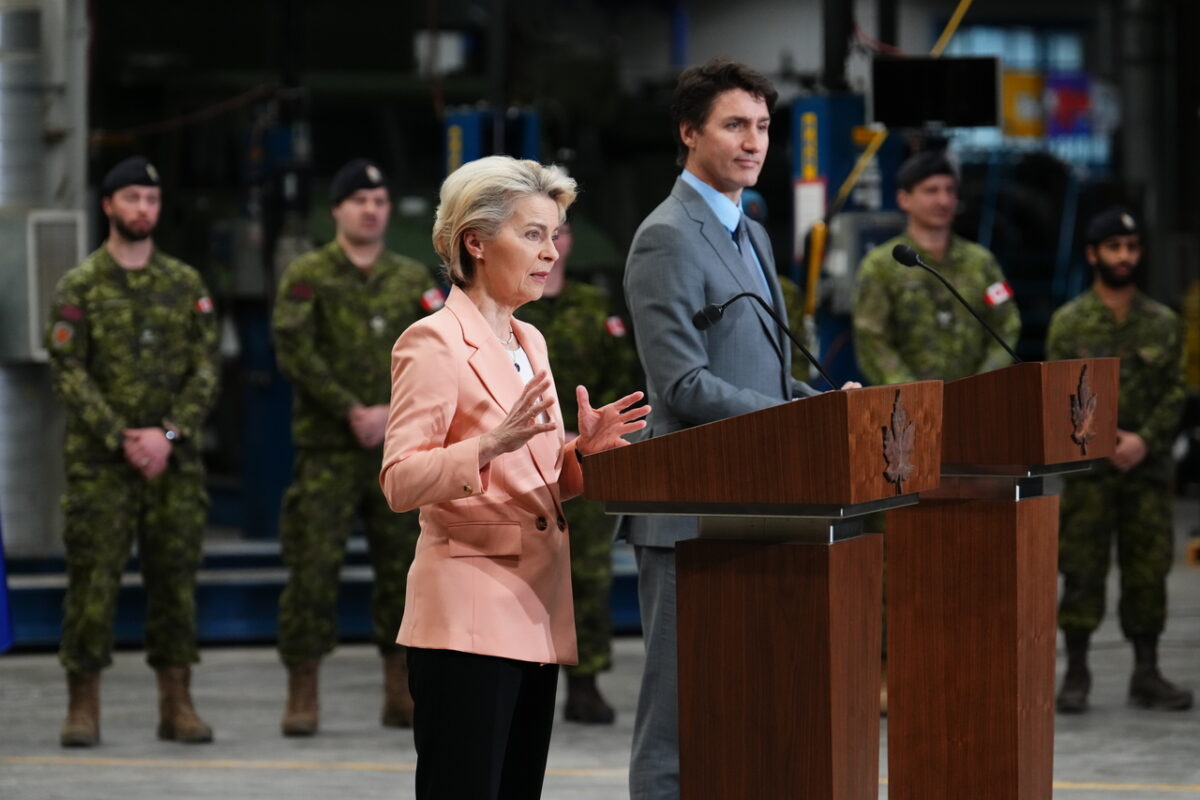 NextImg:Trudeau Announces Ukraine Supports, Hydrogen Deal With Europe as EU Head Visits