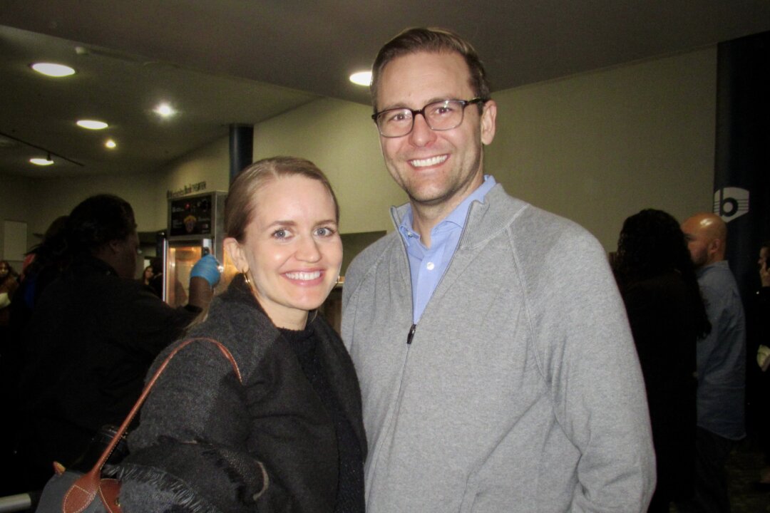Jessica and Steven Mahlmann at the Shen Yun Performing Arts performance at Mechanics Bank Theater on March 7, 2023. (Linda Jiang/The Epoch Times)