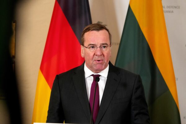 German Defence Minister Boris Pistorius in Vilnius