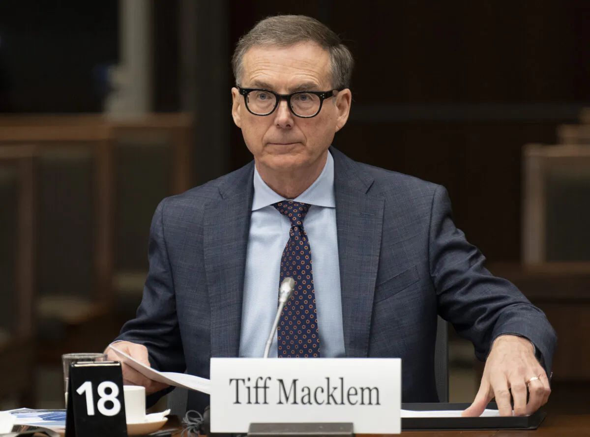 Bank of Canada Governor Tiff Macklem waits to appear before the House of Commons Standing Committee on Finance on Feb. 16, 2023, in Ottawa. (The Canadian Press/Adrian Wyld)