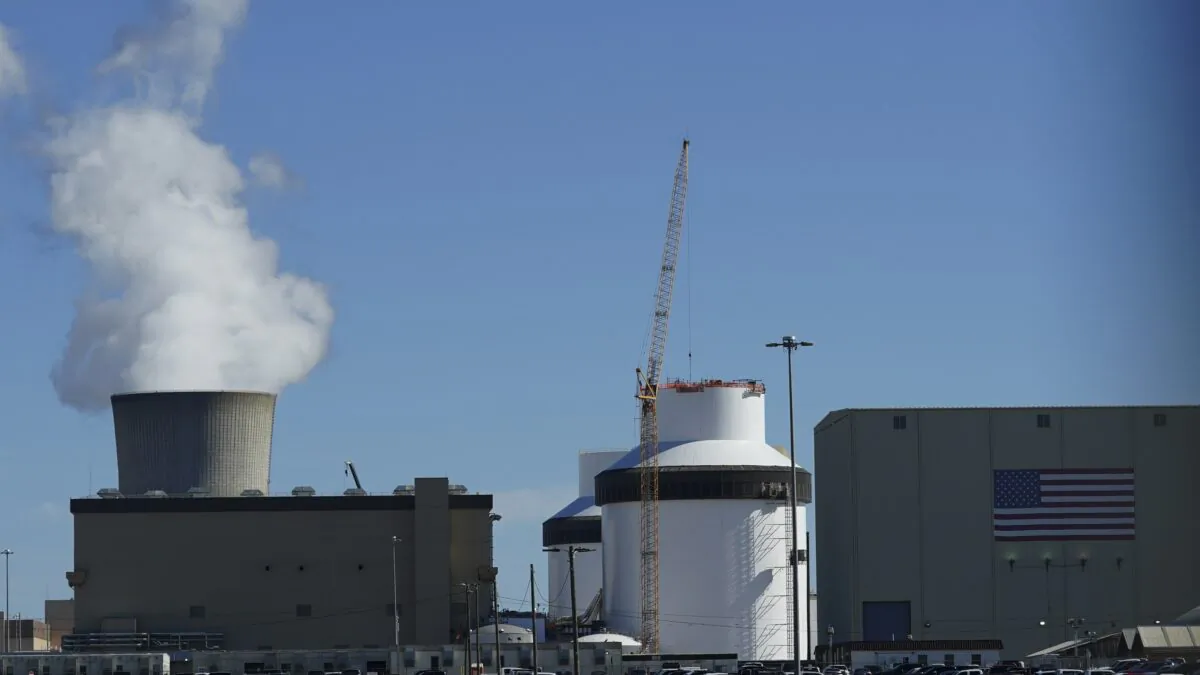 Reactor number 3 and it's cooling tower stands at Georgia Power Co.'s Plant Vogtle nuclear power plant in Waynesboro, Ga., on Jan. 20, 2023. (John Bazemore/AP Photo)