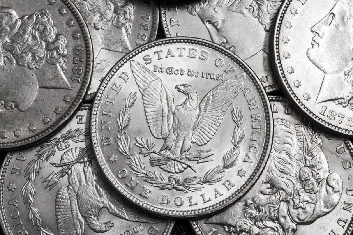 Silver American dollar. (Cryber/Shutterstock)