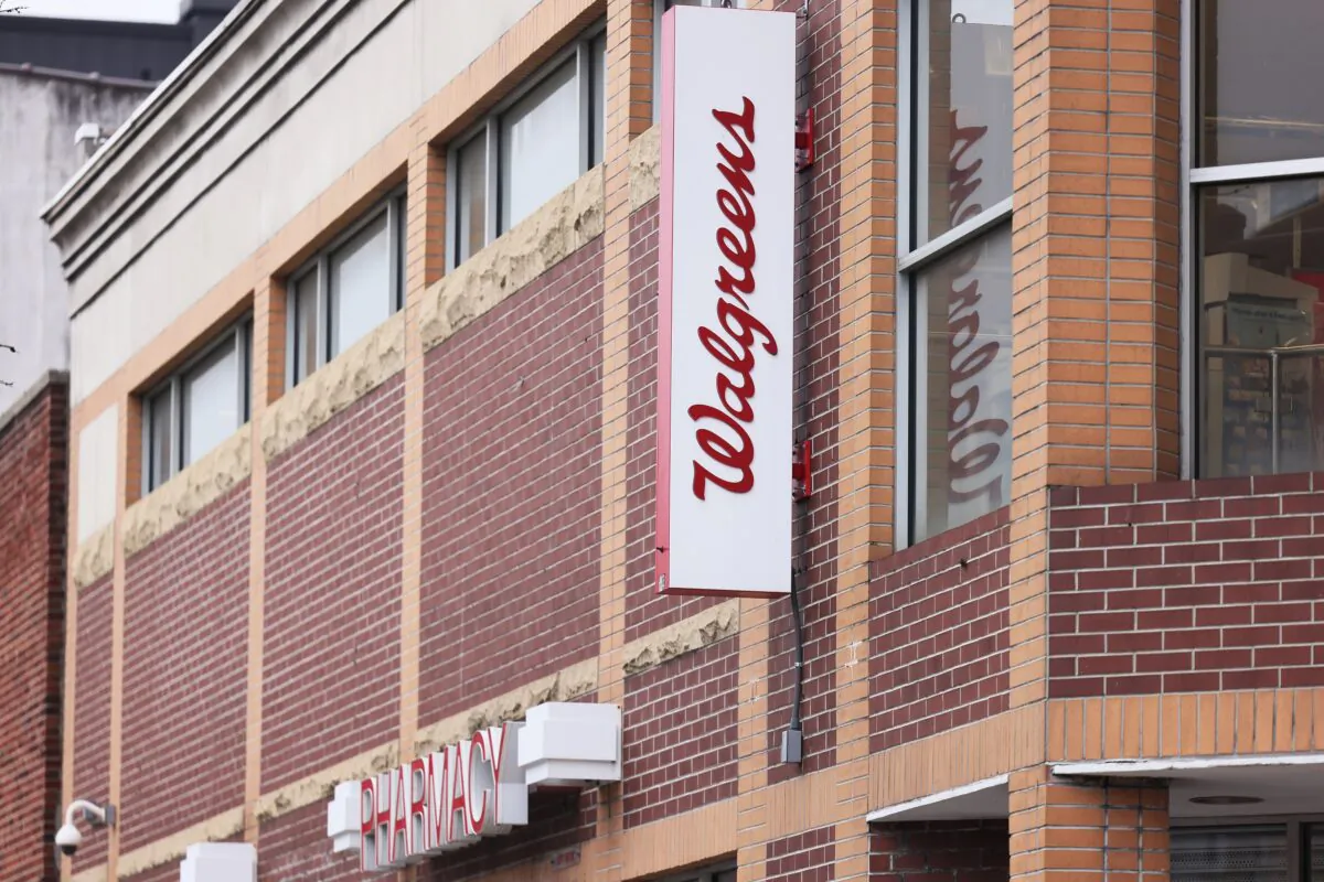Walgreens signage is seen at a store on Court Street in the Brooklyn Heights neighborhood of the Brooklyn borough in New York on Jan. 5, 2023. (Michael M. Santiago/Getty Images)