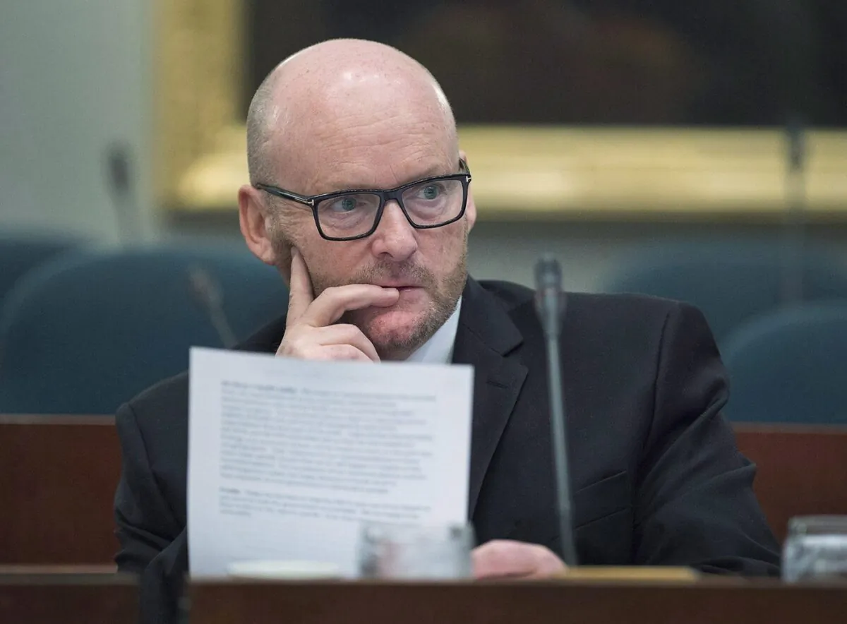 Michael Pickup appears at the legislature in Halifax, Nova Scotia, on Nov. 29, 2017. Pickup, now British Columbia's auditor general, says the province's public institutions are susceptible to fraud, but he can't release specifics about instances of theft and corruption reported to his office in a survey conducted this year. (The Canadian Press/Andrew Vaughan)