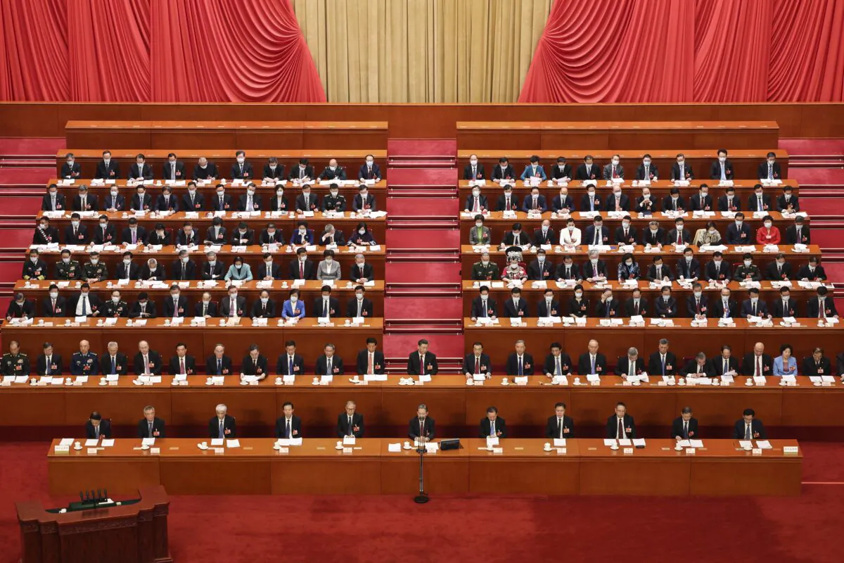 Chinese leader Xi Jinping attends the opening of the first session of the 14th National People's Congress at The Great Hall of People in Beijing on March 5, 2023. (Lintao Zhang/Getty Images)