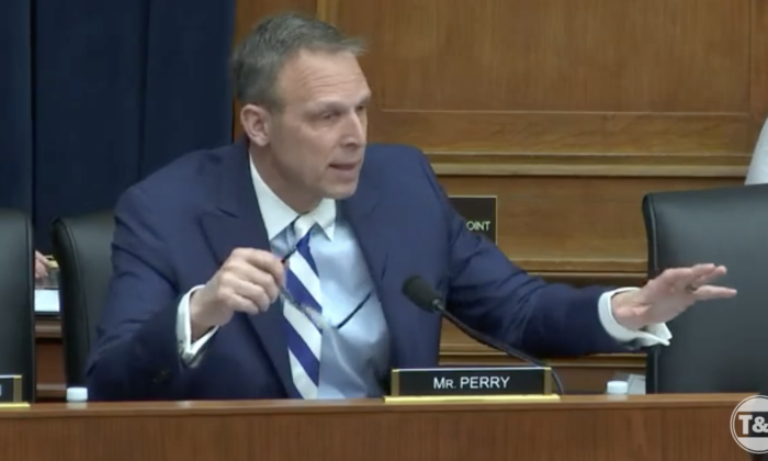 U.S. Rep. Scott Perry (R-Pa.) speaks during a committee hearing in Washington on March 9, 2023. (Janice Hisle/The Epoch Times via screenshot of live video)