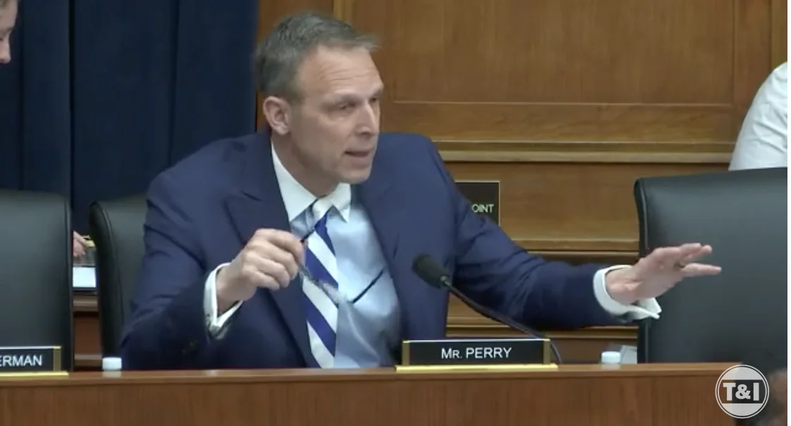 U.S. Rep. Scott Perry (R-Pa.) speaks during a committee hearing in Washington on March 9, 2023. (Janice Hisle/The Epoch Times via screenshot of live video)