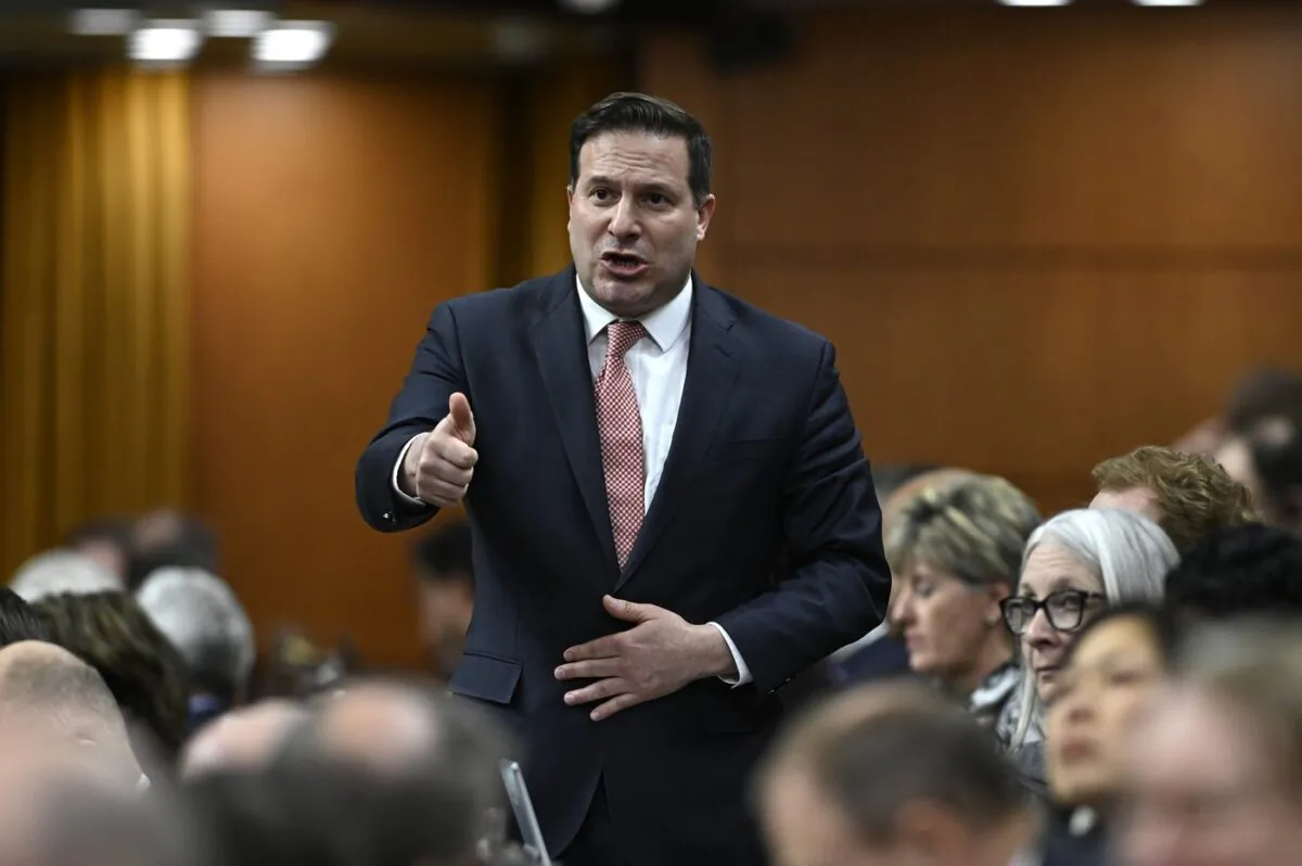 Minister of Public Safety Marco Mendicino rises during question period in the House of Commons on Parliament Hill in Ottawa on March 7, 2023. (Justin Tang/The Canadian Press)