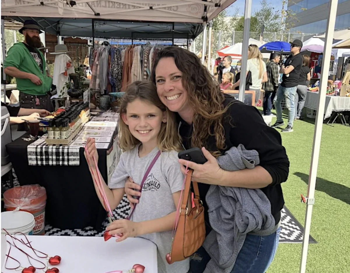 Mother and daughter enjoy Hangar 24 Marketplace in Irvine, Calif. (Courtesy of Orange County Connect)