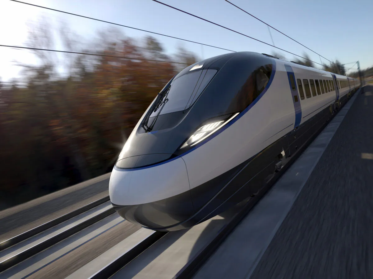 Undated image of a graphic representation of the HS2 trains which would run between London and Birmingham. (Hitachi Rail-Alstom/PA)