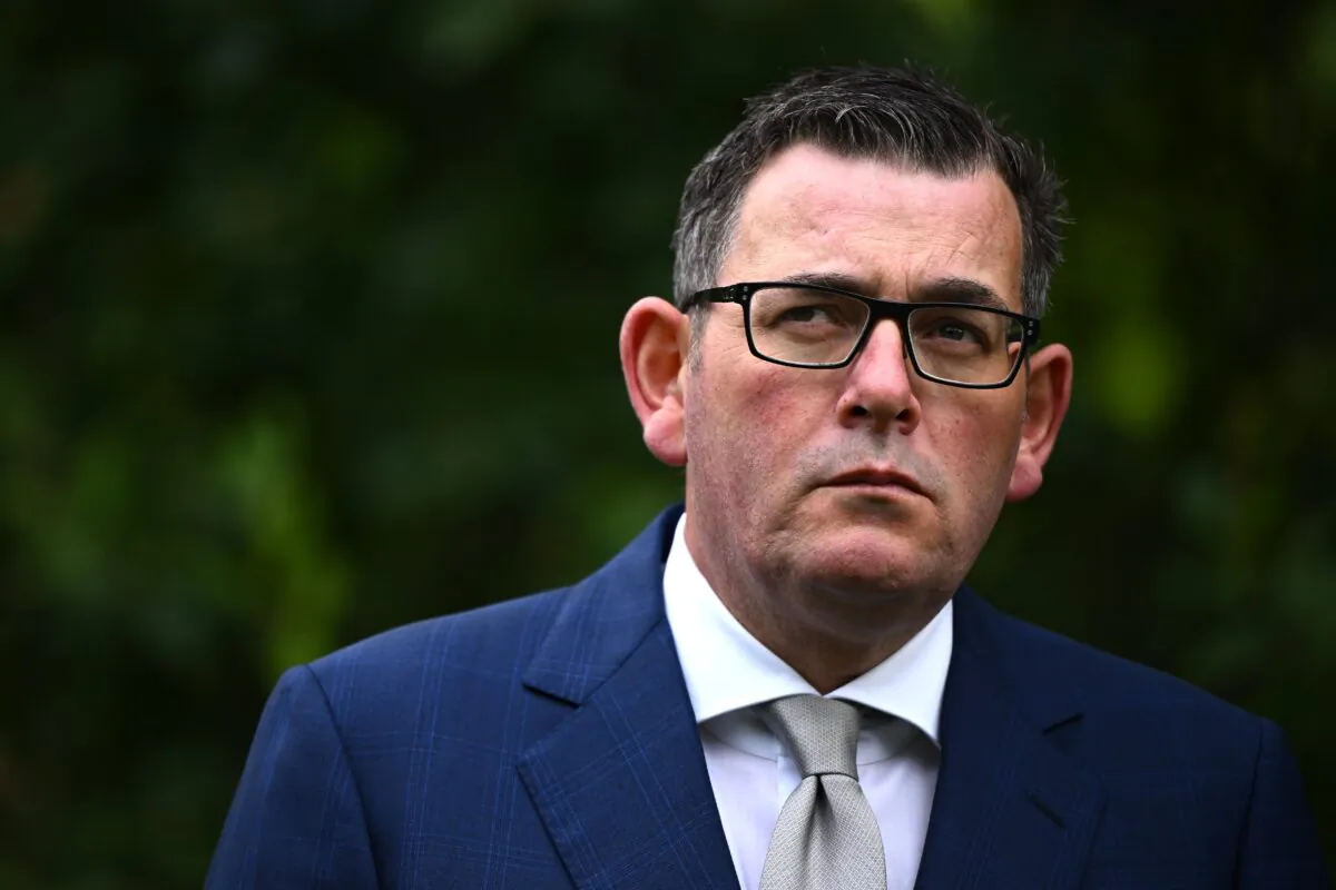 Victorian Premier Daniel Andrews speaks to media during a press conference in Melbourne, Australia, on March 7, 2023. (AAP Image/Joel Carrett)