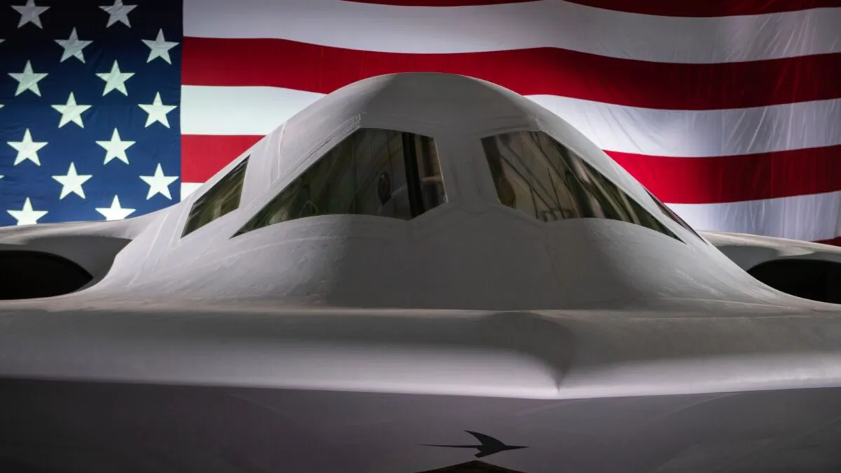 The U.S. Air Force released two new photos of the B-21 Raider at the 2023 Air and Space Forces Warfare Symposium in Aurora, Colorado, on March 7, 2023. (Courtesy of U.S. Air Force)