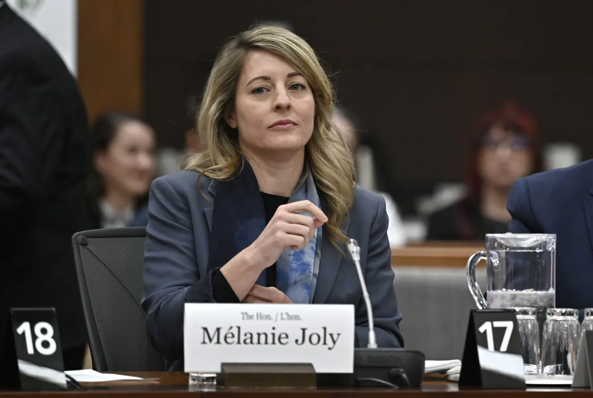 Minister of Foreign Affairs Melanie Joly prepares to appear before the Standing Committee on Procedure and House Affairs to answer questions on foreign election interference, on Parliament Hill in Ottawa, on March 9, 2023. (Justin Tang/The Canadian Press)