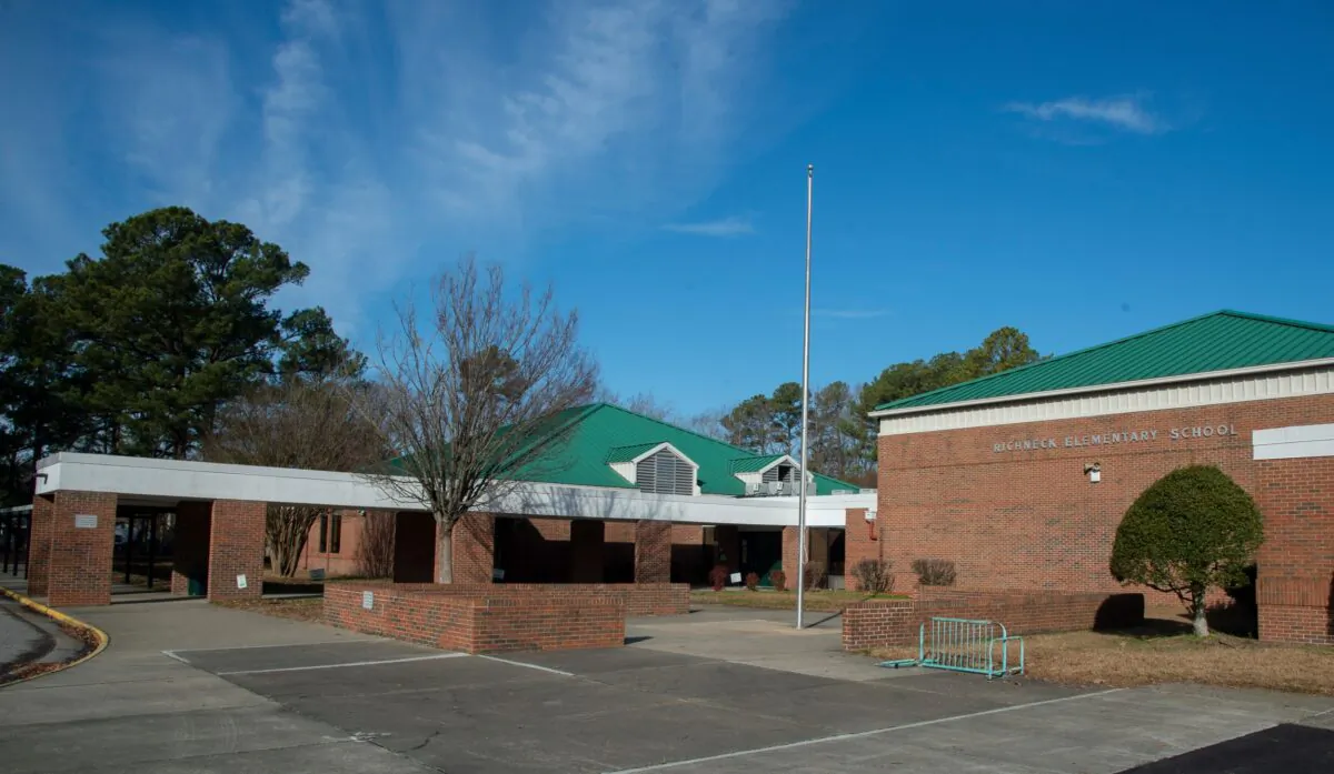 A general view of Richneck Elementary School in Newport News, Va., on Jan. 7, 2023. (Jay Paul/Getty Images)