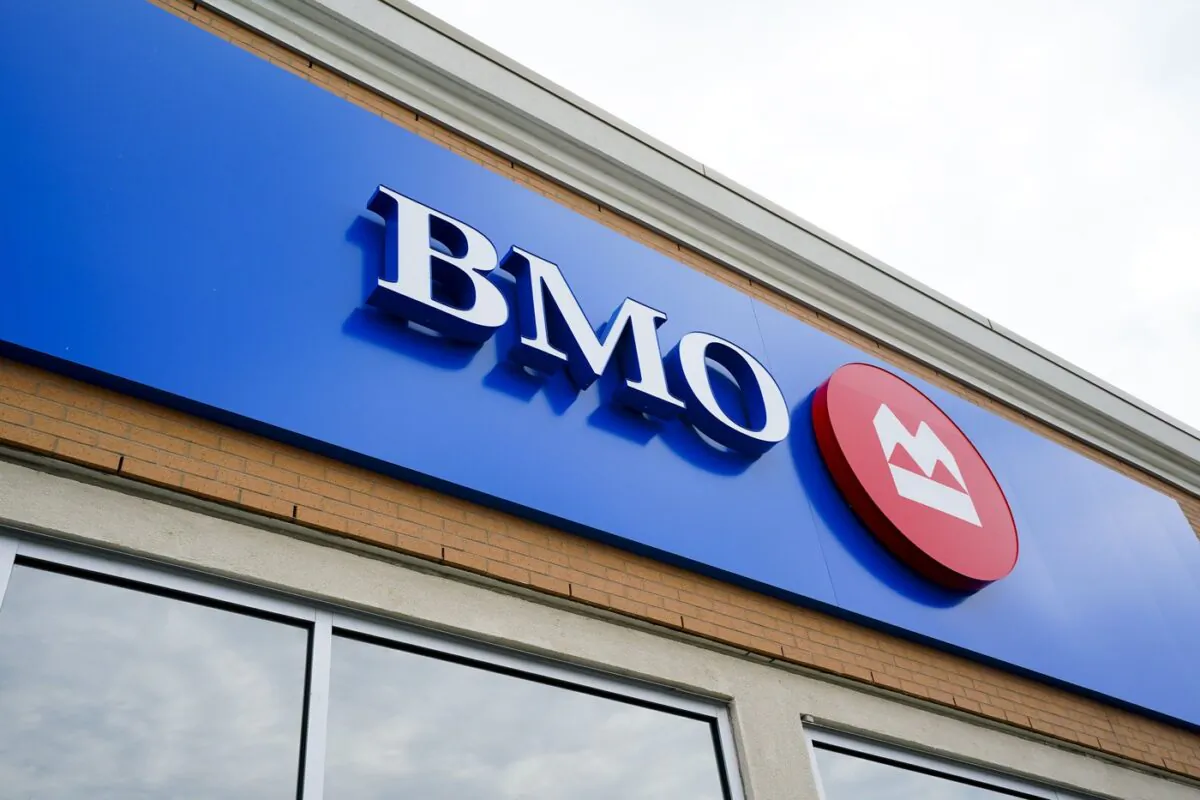 A Bank of Montreal (BMO) sign is pictured in Ottawa on July 11, 2022. (The Canadian Press/Sean Kilpatrick)