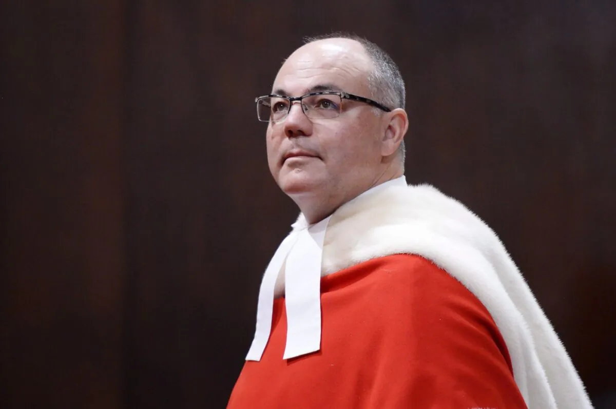 Supreme Court of Canada Justice Russell Brown is shown at the Supreme Court in Ottawa on Oct. 6, 2015. (The Canadian Press/Adrian Wyld)