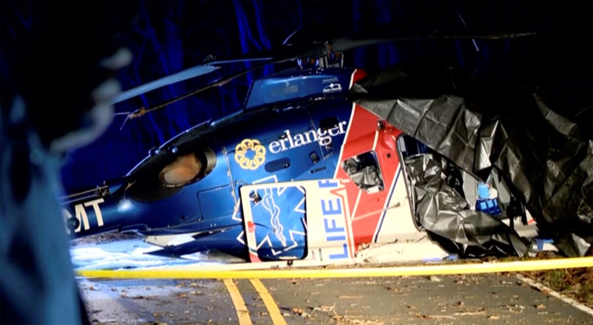 NextImg:Patient, Crew Survive North Carolina Medical Helicopter Crash