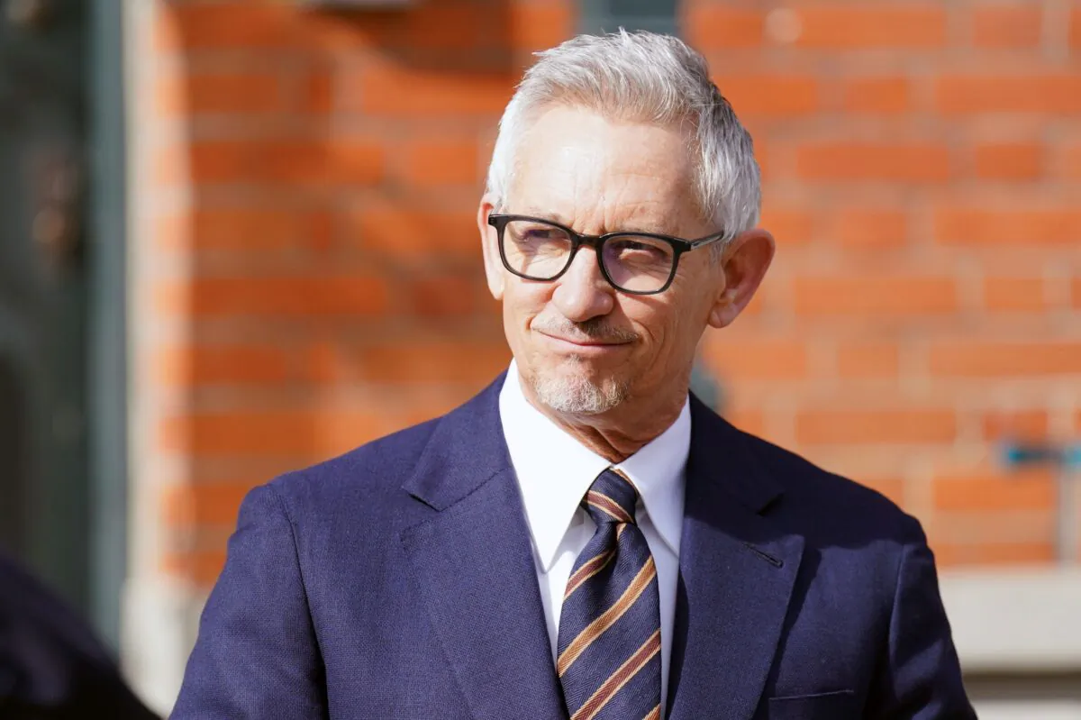 BBC's "Match of the Day" presenter Gary Lineker outside his home in London, on March 11, 2023.  (James Manning/PA via AP)