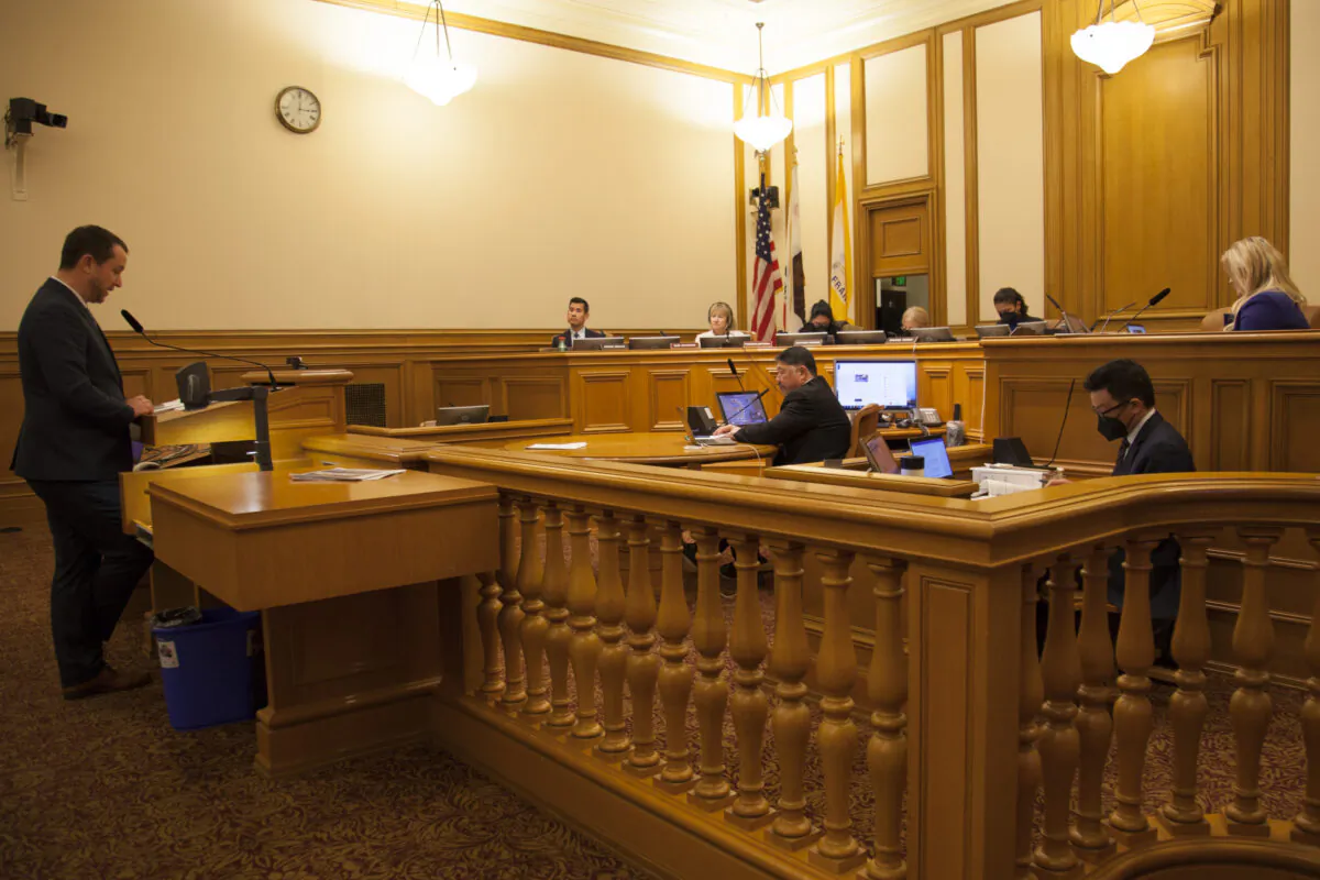 A meeting of the San Francisco Planning Commission on March 9, 2023. (Lear Zhou/The Epoch Times)