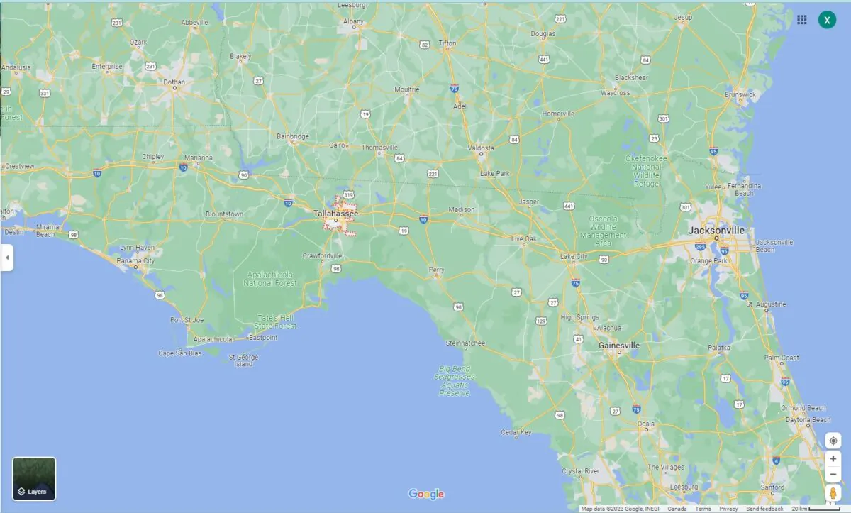 A map of Florida. (Google Maps)