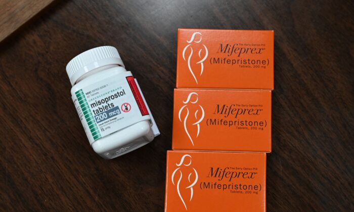 Mifepristone (Mifeprex) and Misoprostol, the two drugs used in a chemical abortion, are seen at the Women's Reproductive Clinic, in Santa Teresa, N.M., on June 17, 2022. (Robyn Beck/AFP/Getty Images)
