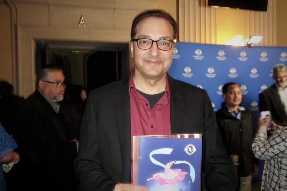 Paul Saghera attended Shen Yun Performing Arts at the Bridges Auditorium, in Claremont, on March 11, 2023. (Jana Li/The Epoch Times) 