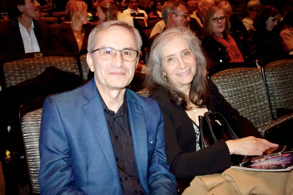 Francisco Huertes and his guest enjoyed Shen Yun at the Southern Alberta Jubilee Auditorium in Calgary, Alberta, the evening of March 11, 2023. (Lily Yu/The Epoch Times)
