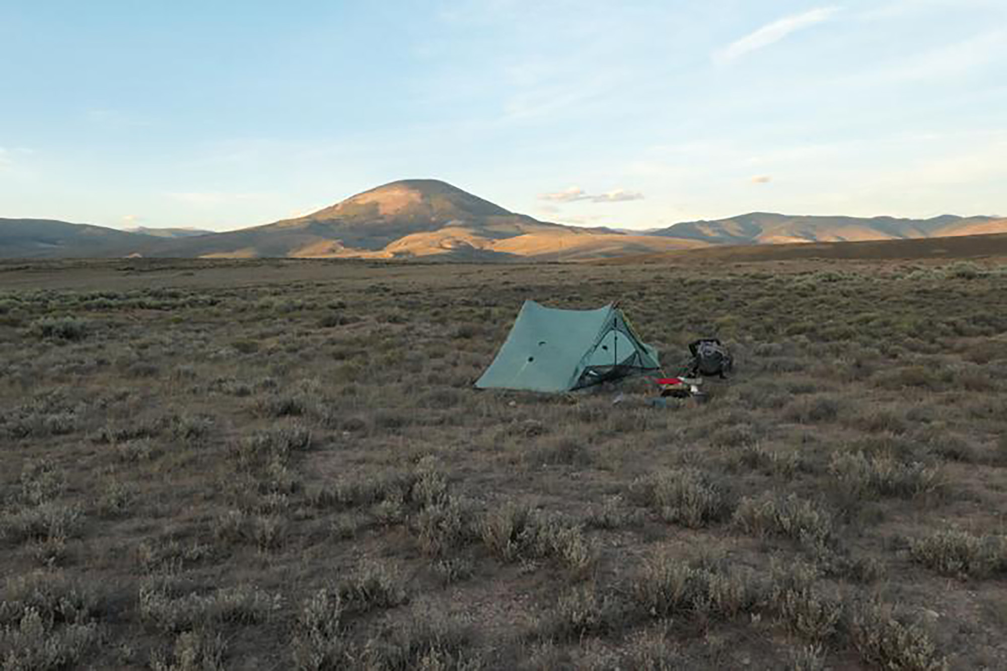 India Wood's camp east of Gunnison during her walk across southwest Colorado.