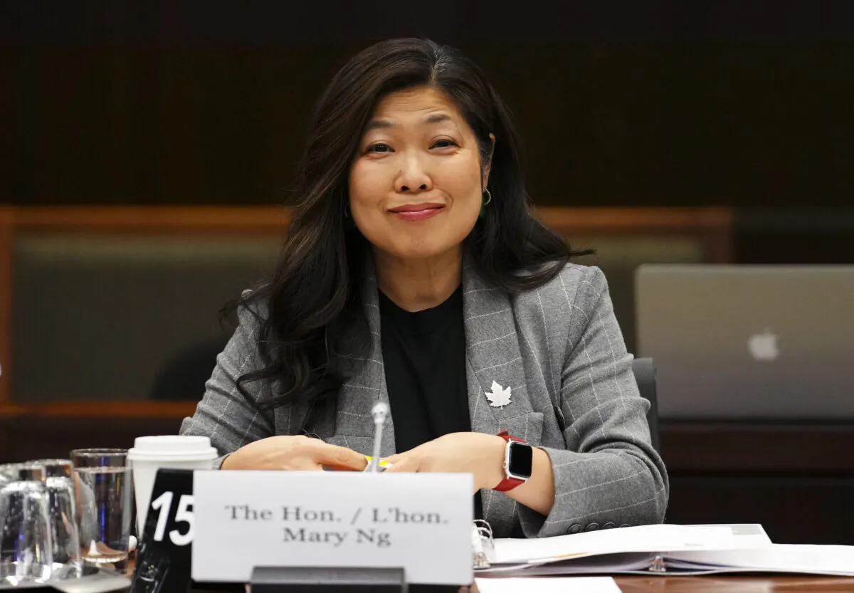 Minister of International Trade, Export Promotion, Small Business and Economic Development Mary Ng appears as a witness at a meeting of the House of Commons Standing Committee on Access to Information, Privacy and Ethics, in Ottawa on Feb. 10, 2023. (The Canadian Press/Sean Kilpatrick)