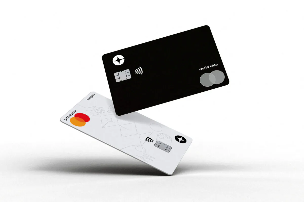 Clara corporate credit cards are seen in an undated handout illustration photo in Mexico City. (Clara Corporate/Handout via Reuters)