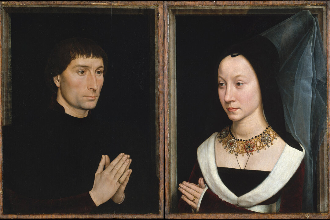 "Tommaso di Folco Portinari (1428–1501); Maria Portinari (Maria Maddalena Baroncelli, born 1456)," circa 1470, by Hans Memling. Oil on wood. Metropolitian Museum of Art, New York City. (Public Domain)