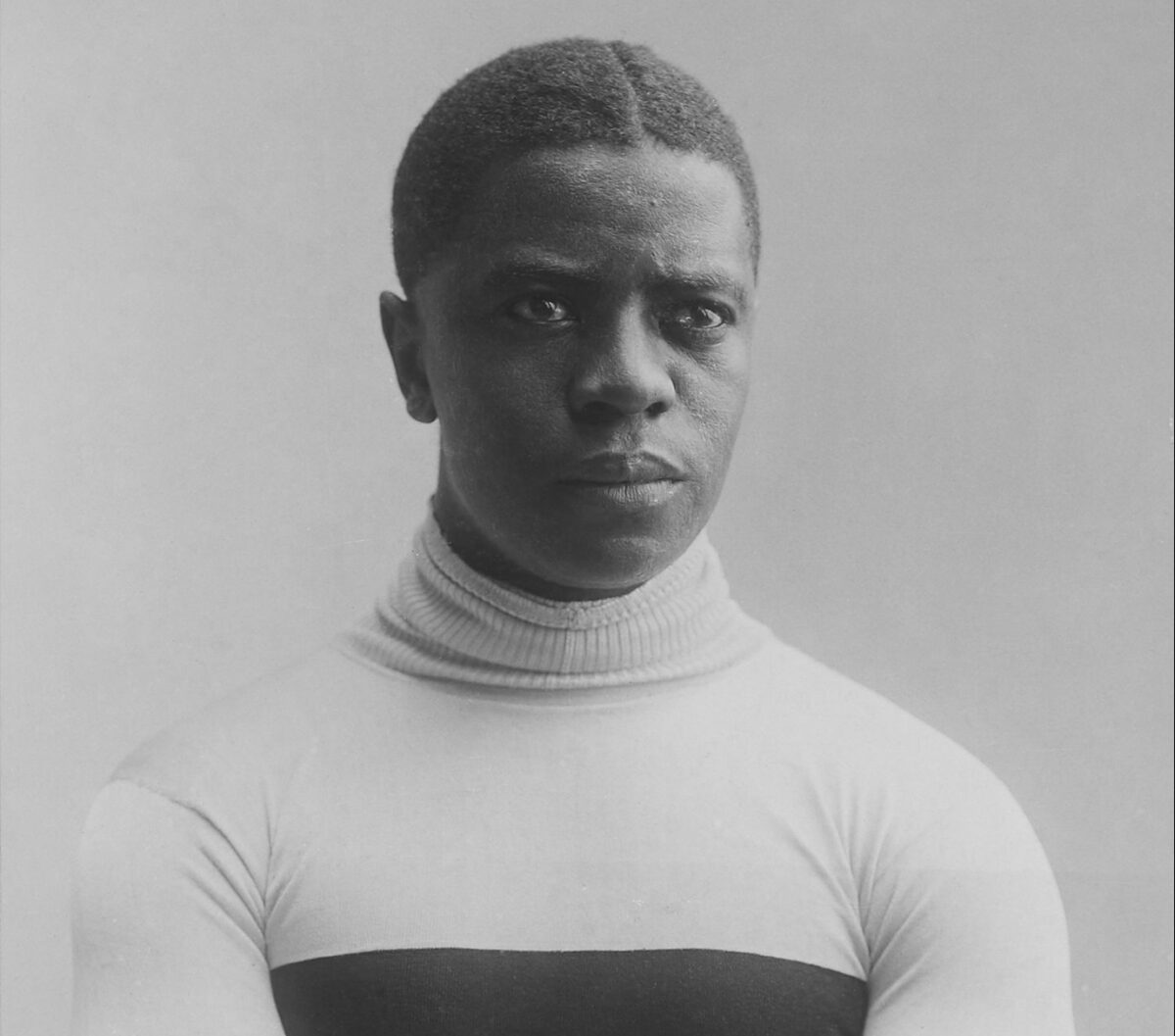 In 1899, Taylor won the world championship, making him an international celebrity. Portrait of Major Taylor by photographer Jules Beau, between 1906 and 1907. (Public Domain)