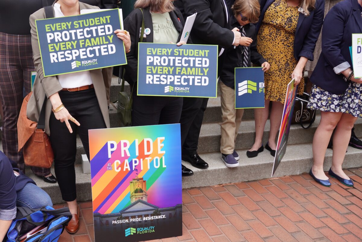 NextImg:LGBT Community Rallies in Florida Against the DeSantis Anti-Woke Agenda