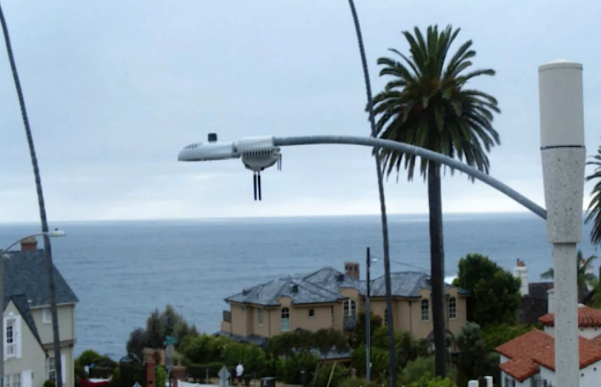 A street light equipped with a camera and license plate reader in San Diego. (Courtesy of the City of San Diego)