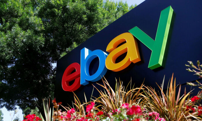 An eBay sign at an office building in San Jose, Calif., on May 28, 2014. (Beck Diefenbach/Reuters)