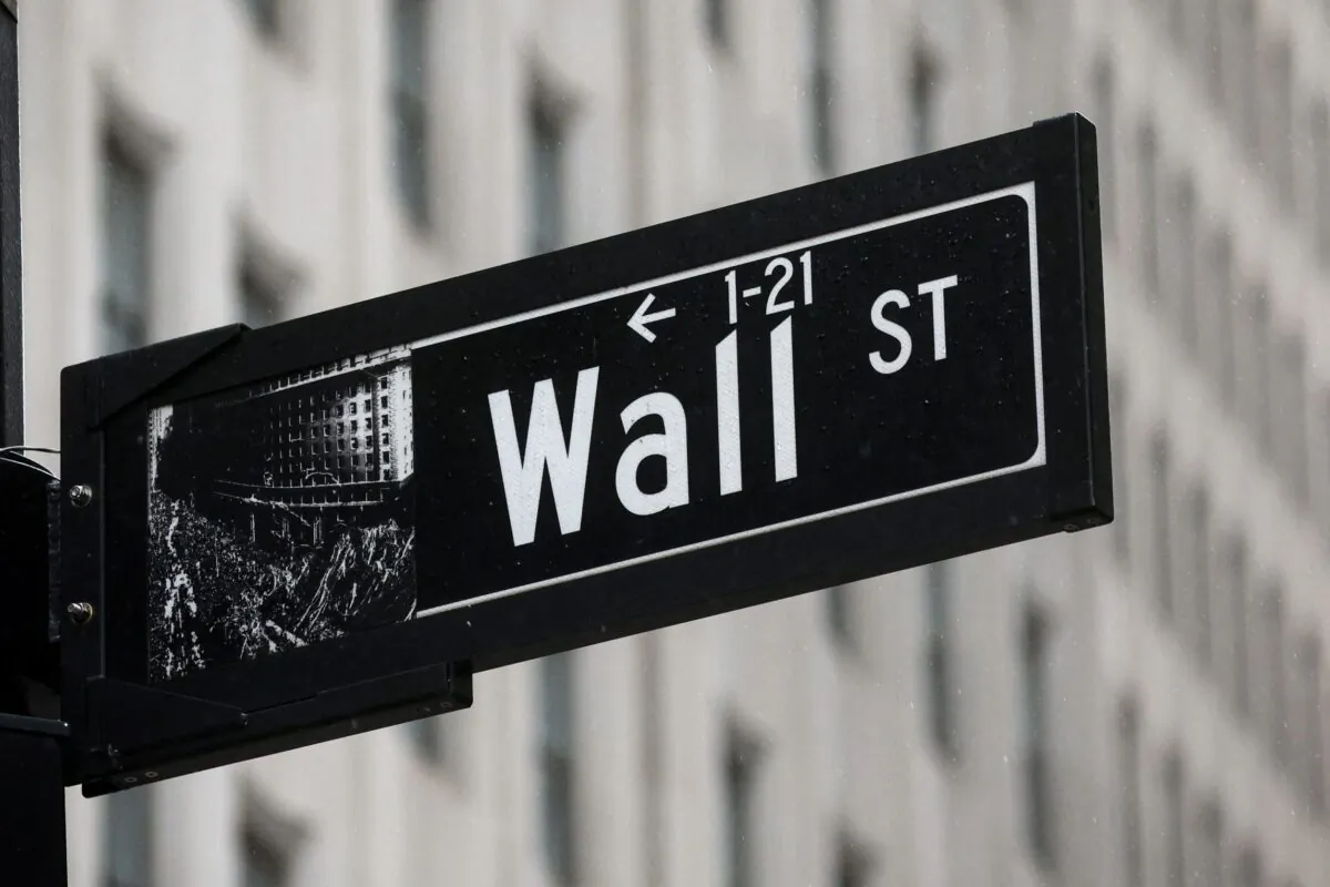 A Wall St. sign is seen in New York City on March 13, 2023. (Brendan McDermid/Reuters)