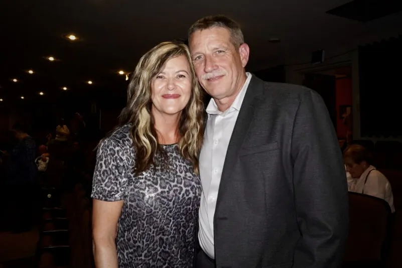 Rebecca and Charlie Pacatte attend Shen Yun Performing Arts at the Youkey Theatre, RP Funding Center on March 14, 2023. (Nancy Ma/The Epoch Times)