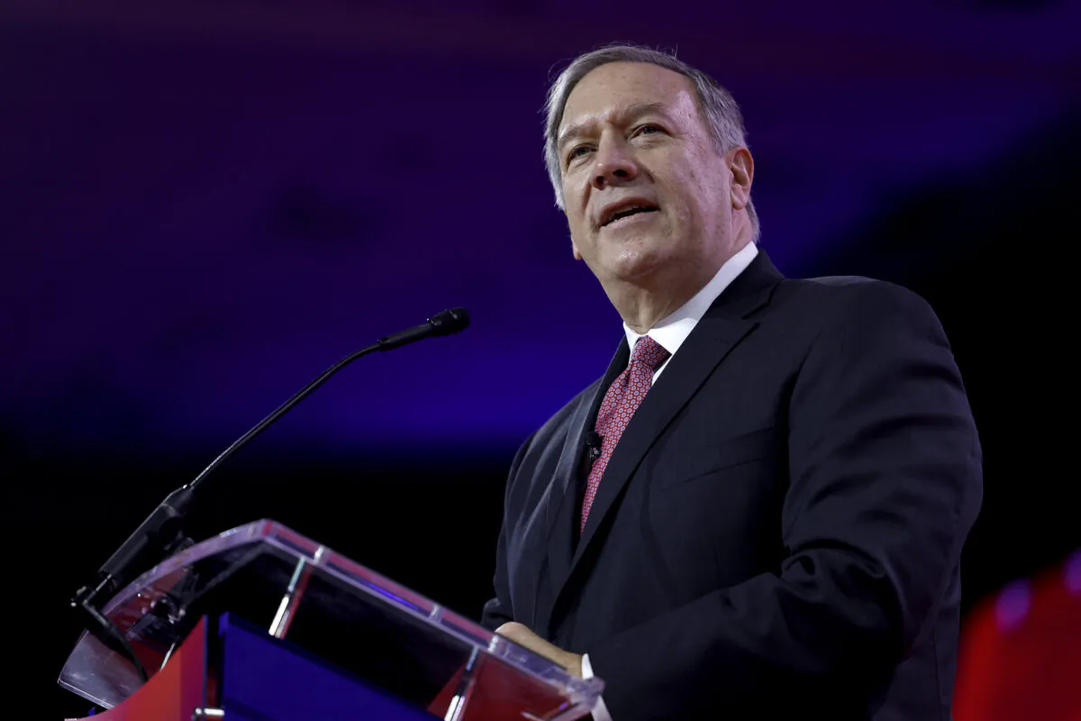 Former U.S. Secretary of State and Central Intelligence Agency (CIA) Director Mike Pompeo speaks during the annual Conservative Political Action Conference (CPAC) on March 3, 2023. (Anna Moneymaker/Getty Images)