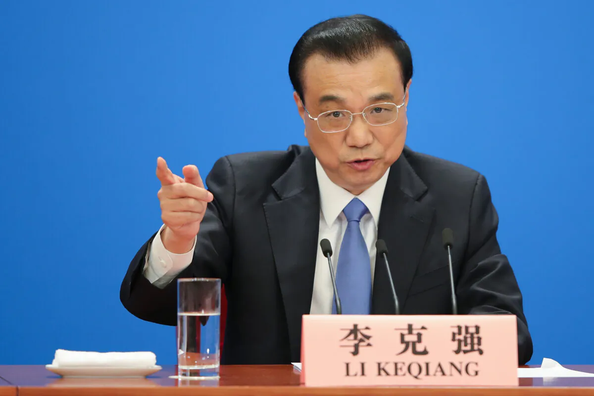 China's Premier Li Keqiang speaks during a news conference following the closing of the second session of the 13th National People's Congress (NPC) at the Great Hall of the People on March 20, 2018 in Beijing, China. (Lintao Zhang/Getty Images)