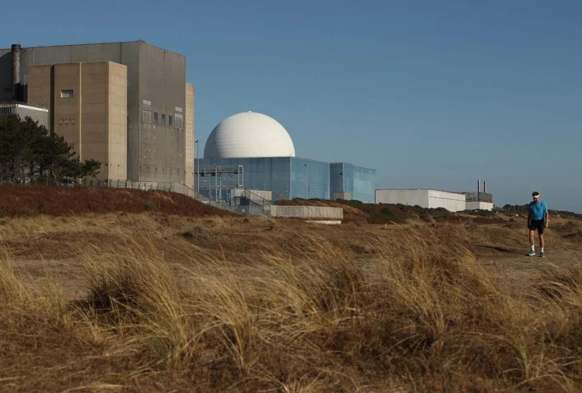 EDF's Sizewell B nuclear power station is pictured ahead of a visit by Britain's then-Prime Minister Boris Johnson, in Sizewell, eastern England, on Sept. 1, 2022. (Chris Radburn/AFP via Getty Images)
