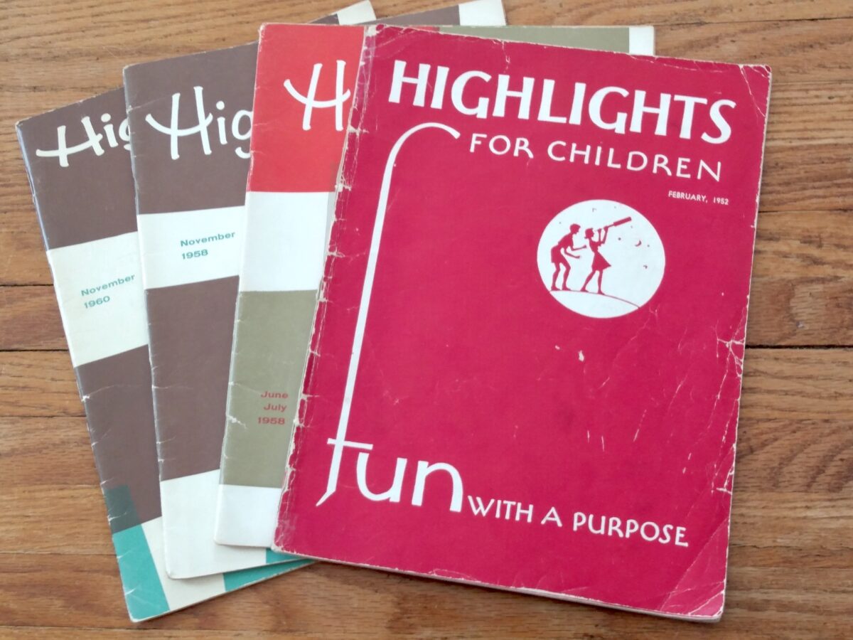Old editions of Highlights magazine. (Annie Holmquist)