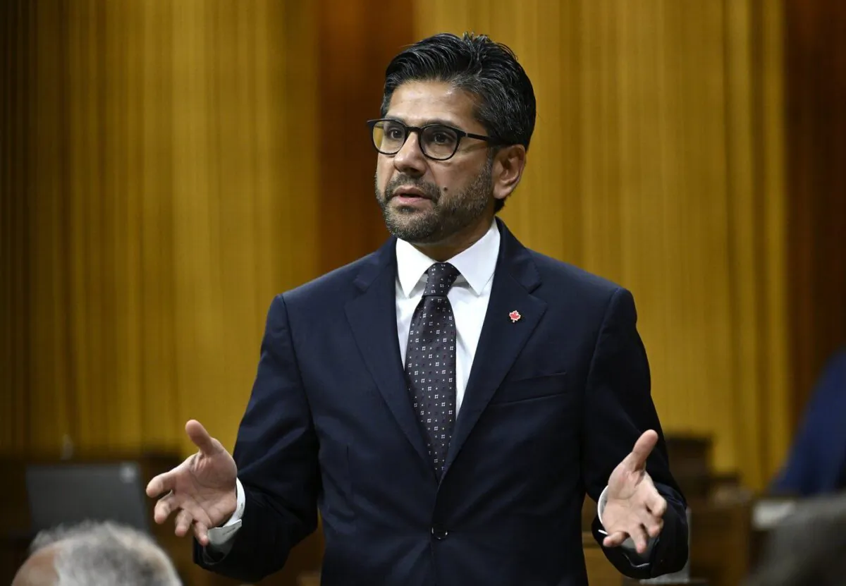 Naqvi rises during Question Period in the House of Commons on Parliament Hill in Ottawa on Dec. 9, 2022. (The Canadian Press/Justin Tang)