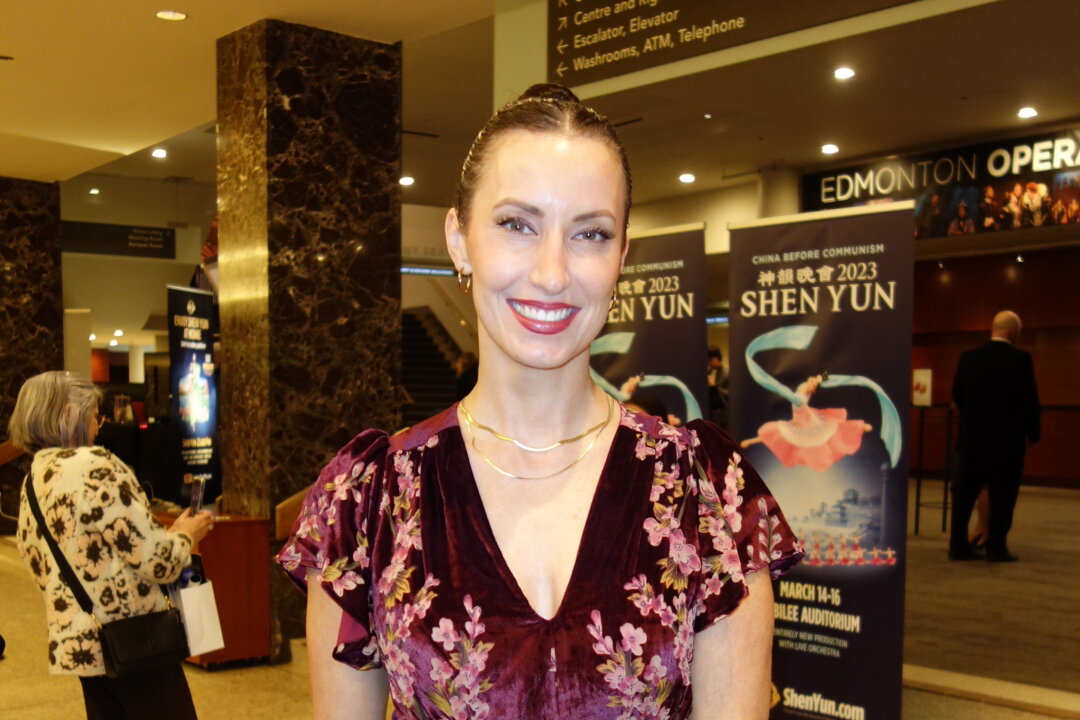 Pearl Douglas at the Shen Yun Performing Arts performance at Northern Alberta Jubilee Auditorium in Edmonton, Canada, on March 14 (Lily Yu/The Epoch Times)