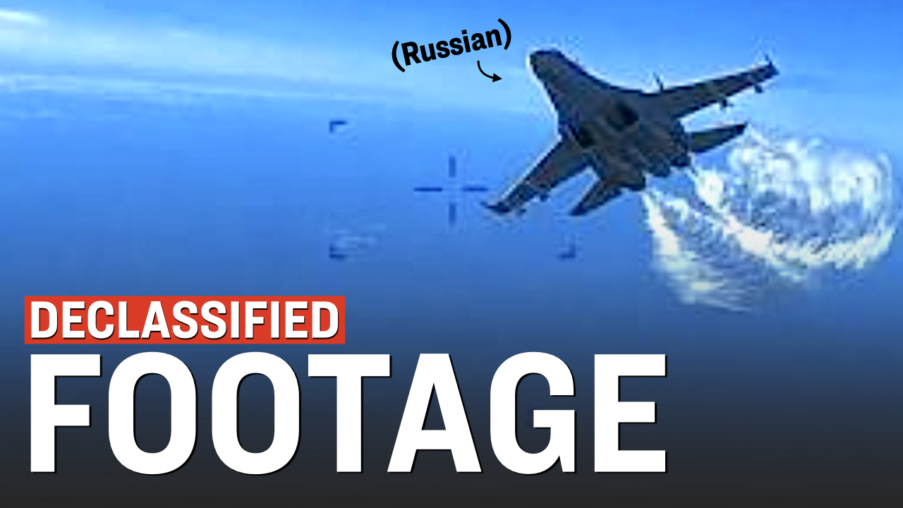 Pentagon Releases Video of Russian Fighter Jet Struck US Drone | Facts ...