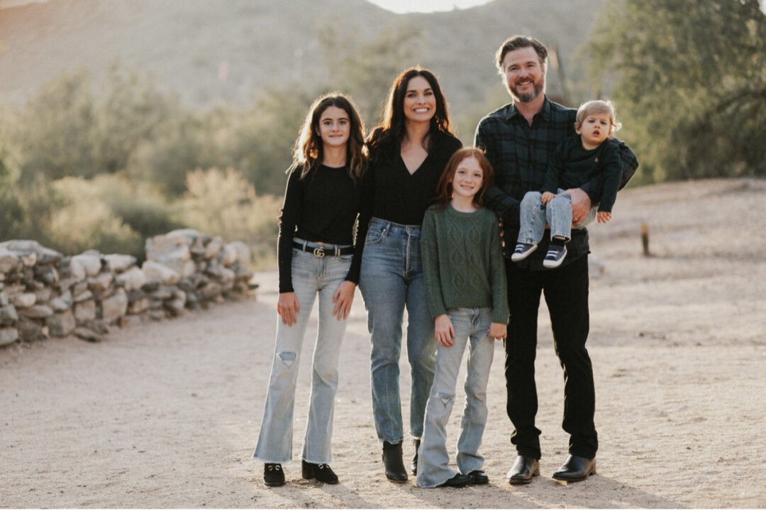 Lucas Cote (right) with his sister Olivia (left), mom Dr. Jenni Bush (middle left), sister Lily (middle), and dad Tim Cote (middle right). (Photo courtesy of Jason Williams)