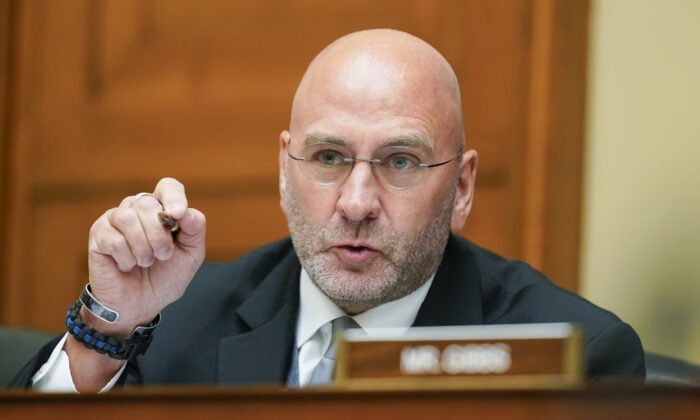 Rep. Clay Higgins (R-La.) speaks during a House Committee on Oversight and Reform hearing on Capitol Hill in Washington on June 8, 2022. (Andrew Harnik-Pool/Getty Images)