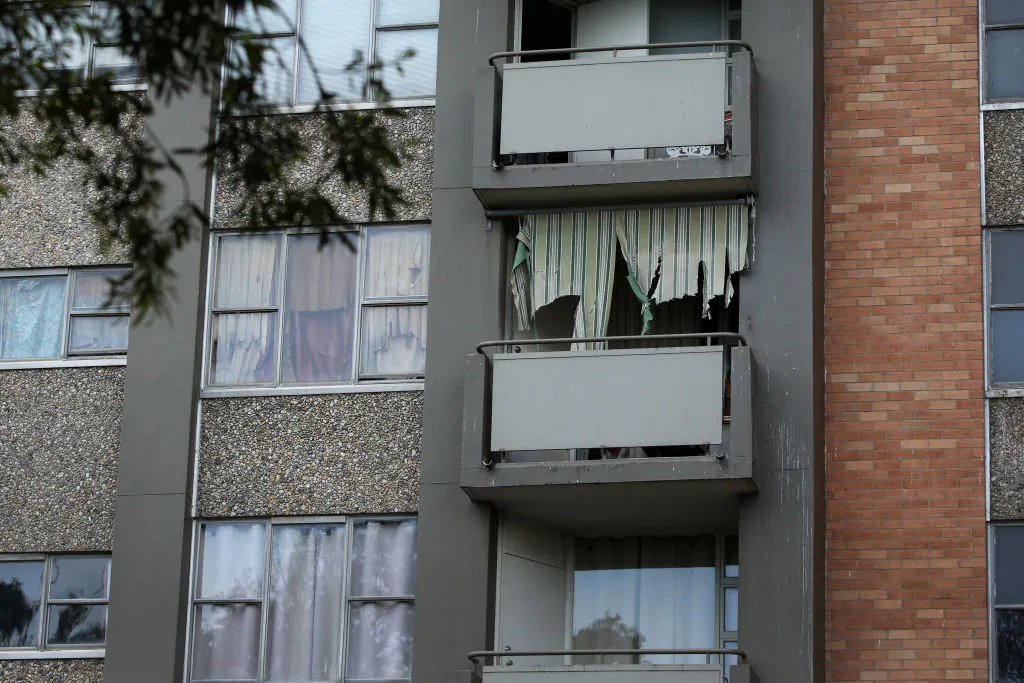 A general view of public housing towers is seen from Morehead Street in Redfern in Sydney, Australia, on Sept. 16, 2021. (Lisa Maree Williams/Getty Images)