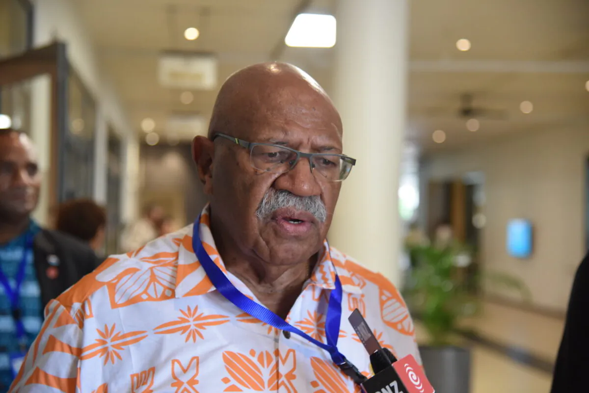 Fiji Prime Minister Sitiveni Rabuka during the Pacific Islands Forum (PIF) in Fiji on Feb. 23, 2023. (AAP Image/Ben McKay)