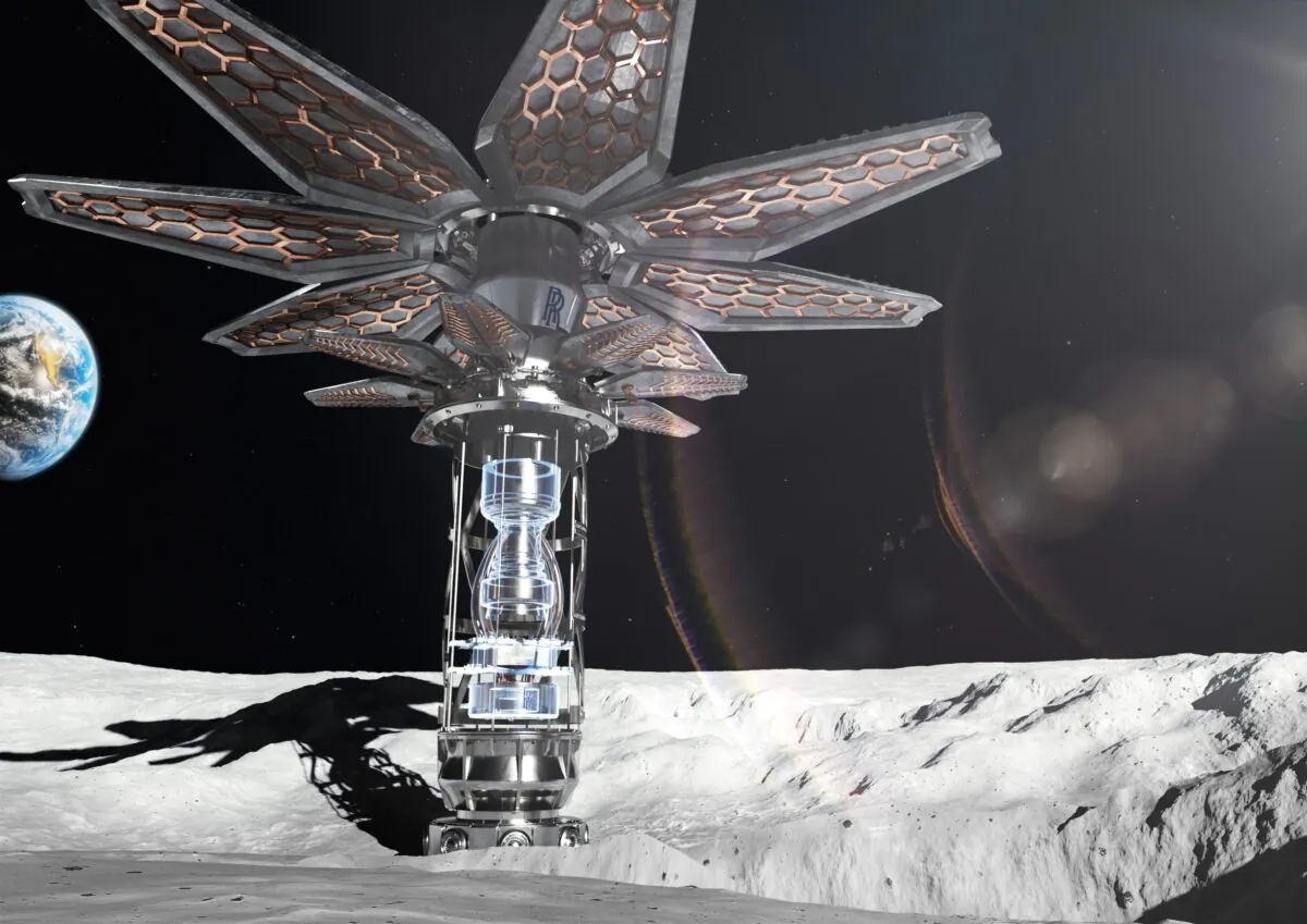 Undated handout photo of a Space Flower Moon Micro-Reactor, issued by Rolls-Royce on March 17, 2023. (Rolls-Royce via PA Media)