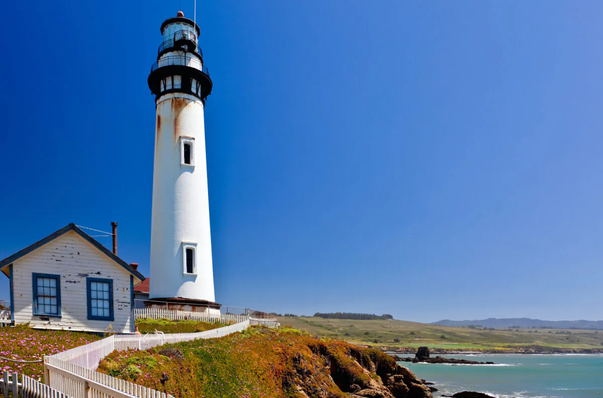 The 115-foot Pigeon Point Lighthouse, one of the tallest lighthouses in America, has been guiding mariners since 1872. (Dreamstime/TNS)